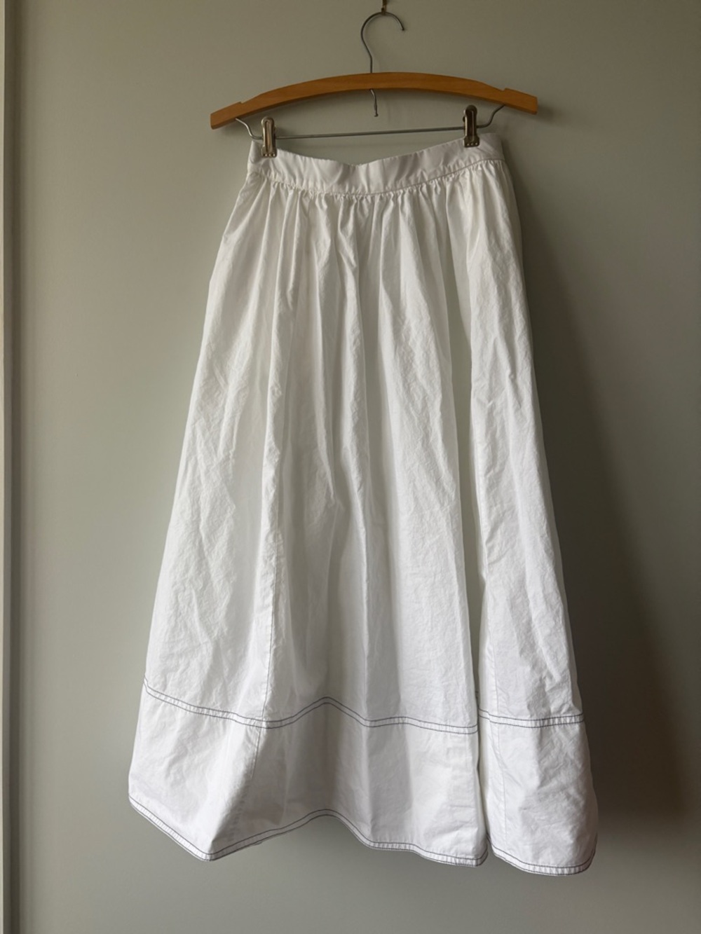 JCrew Poplin White Maxi Skirt - Picture 4 of 10